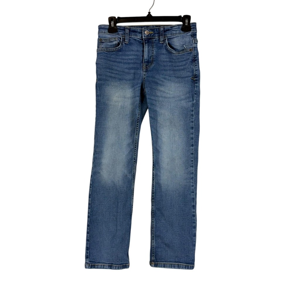Cat & Jack Jeans Boys 12 Blue Medium Wash Straight Regular Stretch Denim Casual